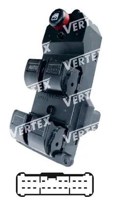 CAM ACMA KAPAMA ANAHTARI [SOL 4CAM - SIYAH - 20P.] [HONDA CIVIC/CRV 2001 ->2006]