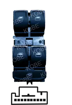 CAM ACMA KAPAMA ANAHTARI [SOL 4CAM - 10P.] [VW.GOLF VII 2014->2017/PASSAT B8 2014->2017]