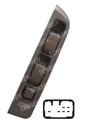 CAM ACMA KAPAMA ANAHTARI [SOL CAM 12V.GRI 6P.] [ISUZU SAMPIYON]