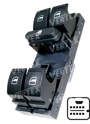 CAM ACMA KAPAMA ANAHTARI [SOL 4CAM - 10P.] [VW.JETTA/LEON/GOLF VI]