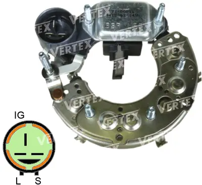 ALTERNATÖR KONJEKTÖR +DİOT TABLA [12V.] [ISUZU NKR]