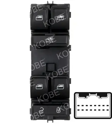 CAM ACMA KAPAMA ANAHTARI [SOL 4CAM - 16P.] [SKODA RAPID/VW JETTA]