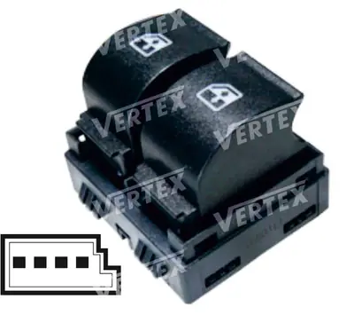CAM ACMA KAPAMA ANAHTARI [SOL 2CAM - CERCEVESIZ - 4P.] [FIAT SIENA/LINEA]
