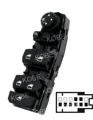 CAM ACMA KAPAMA ANAHTARI [SOL 4CAM - 8P.] [BMW E84 X1 KASA 18D / 20D / 25D/ 18İ / 20İ 2009->2015 ]