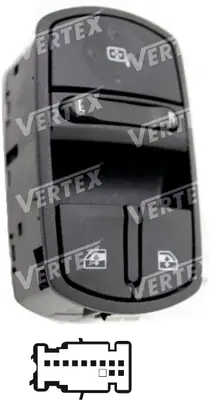 CAM ACMA KAPAMA ANAHTARI [SOL 2CAM - 8P. - AYNA AYARLAMALI ] [OPEL CORSA D]