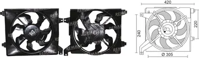 FAN MOTORU [RADYATOR] [HYUNDAIERA 1,4]