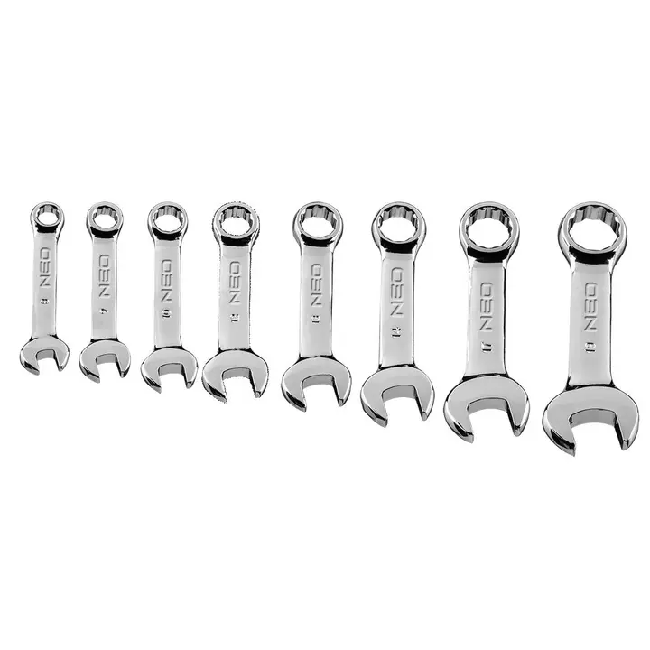 Kısa kombine anahtarlar 8-19 mm, 8 parçalık set