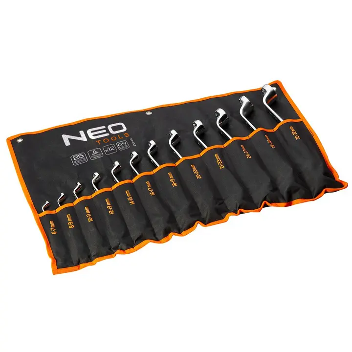 Eğik yıldız anahtarlar 6-32 mm, 12 parçalık set