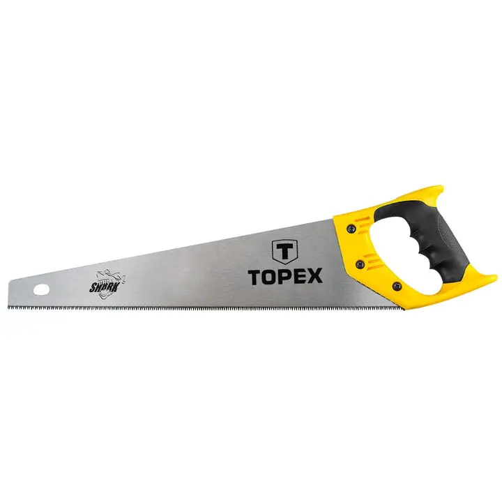 El testeresi 500 mm, Shark, 7 TPI, 3 kenarı bilenmiş, sertleştirilmiş diş, çift malzemeli sap