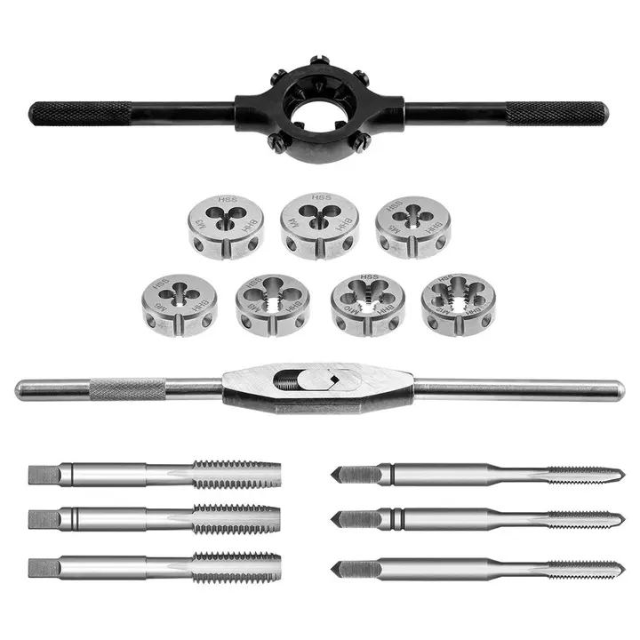 Kılavuz ve Pafta Takımı M3 - M12, 32 Parça Set, HSS, Kutulu
