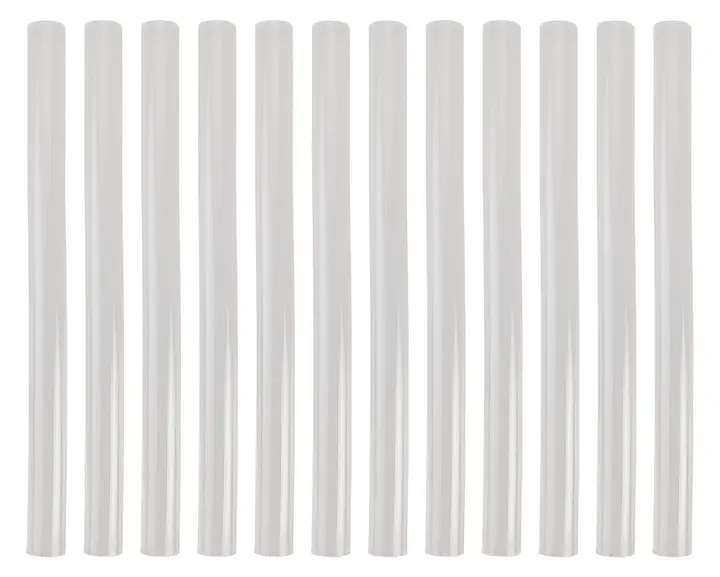 Set: yapıştırıcı tabancası, 11 mm, 60/100 W, 12 yapıştırıcı kartuşu, 3 parmak koruyucu, kumaş çanta