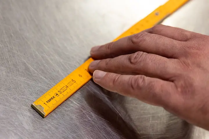 Katlanır ahşap metre 1 m, sarı