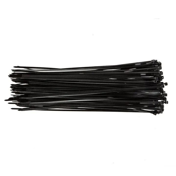 Kablo bağı 3,6 x 300 mm, siyah, 100 adet