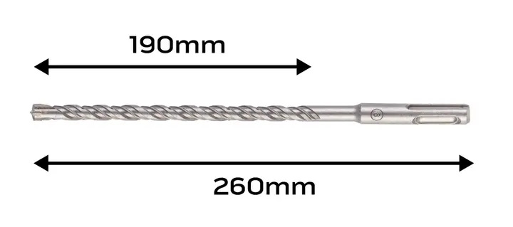 SDS Plus betonarme matkap ucu 8 x 260 mm, quatro