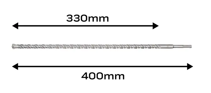 SDS Plus betonarme matkap ucu 14 x 400 mm, quatro