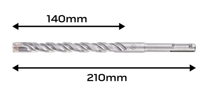 SDS Plus betonarme matkap ucu 16 x 210 mm, quatro