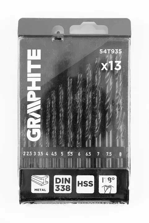 HSS metal matkap ucu, 2 - 8 mm, 13 parça set