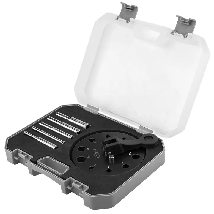 Kılavuzlu elmas matkap uçları 5-12 mm, 6 parça set