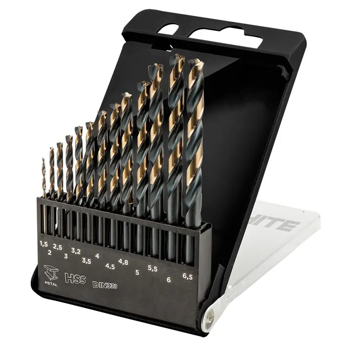 HSS-CNC matkap ucu, 124°, Pro-Tec, 1.5 - 6.5 mm, 13 parça set