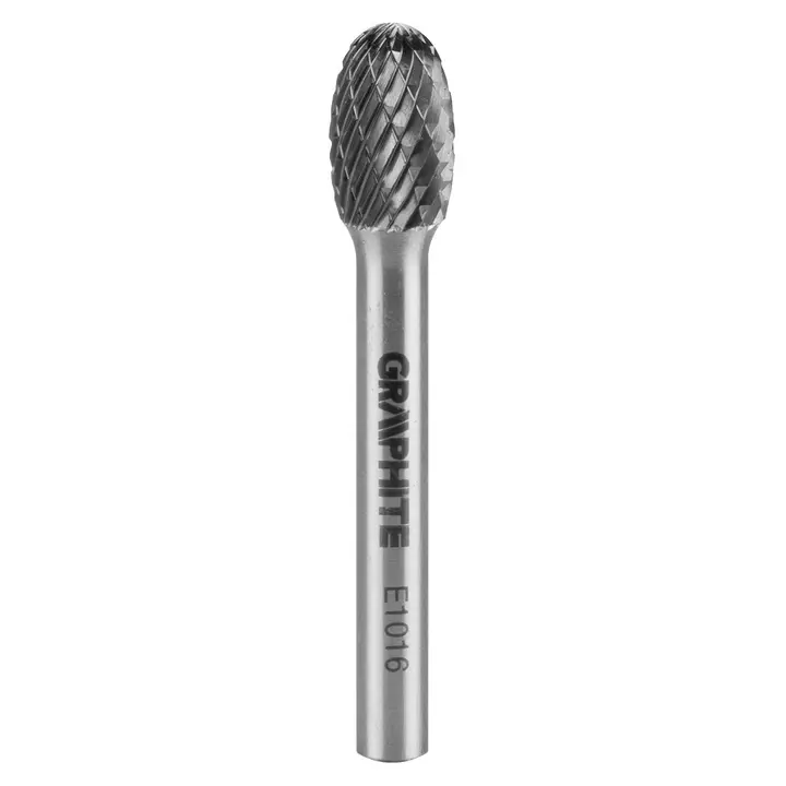 Metal freze ucu HM, tip E (oval), 10 x 16 mm, şaft 6 x 45 mm