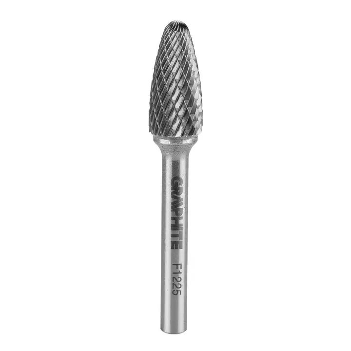 Metal freze ucu HM, tip F (sivri yuvarlatılmış (ojival)), 12 x 25 mm, şaft 6 x 45 mm