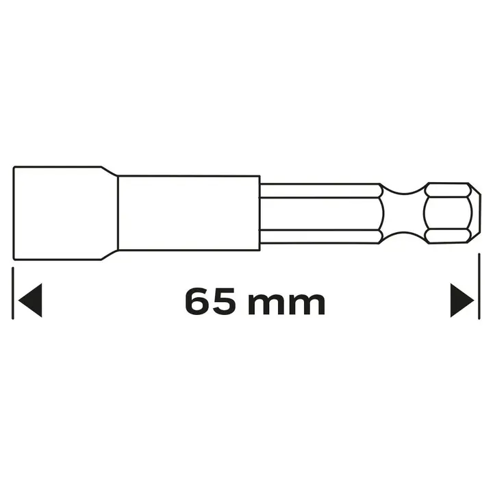 Darbeli lokma, manyetik 8 x 65 mm