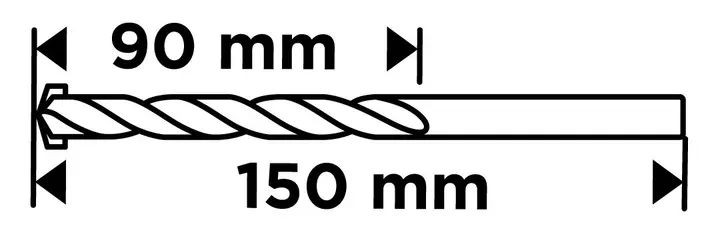 Beton matkap ucu 12 x 150 mm, taşlanmış