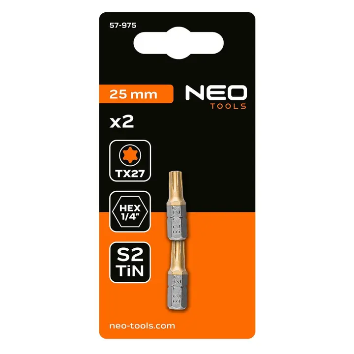 TX27 x 25 mm vidalama ucu, 2 adet