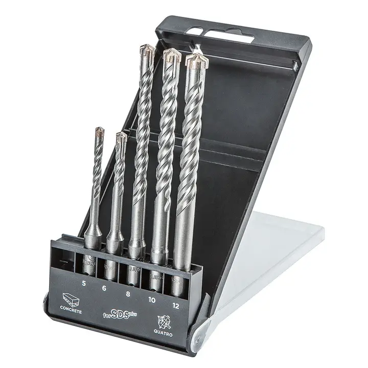 SDS Plus beton matkap ucu, quatro, 5 parça set - 5, 6 x 110 mm + 8, 10, 12 x 160 mm