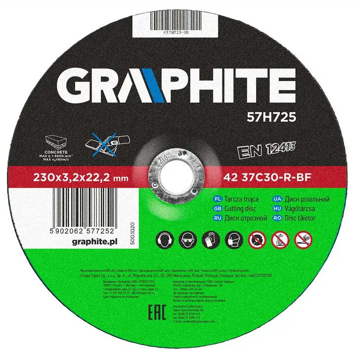 Taş için kesme diski 230 x 3.2 x 22.2 mm 42 37C30-R-BF