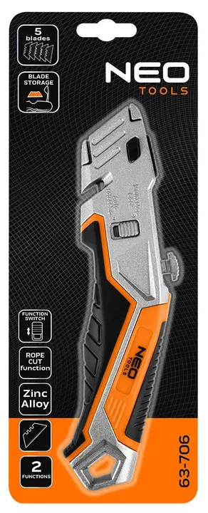 Trapez bıçaklı maket bıçağı, 1+5 bıçak