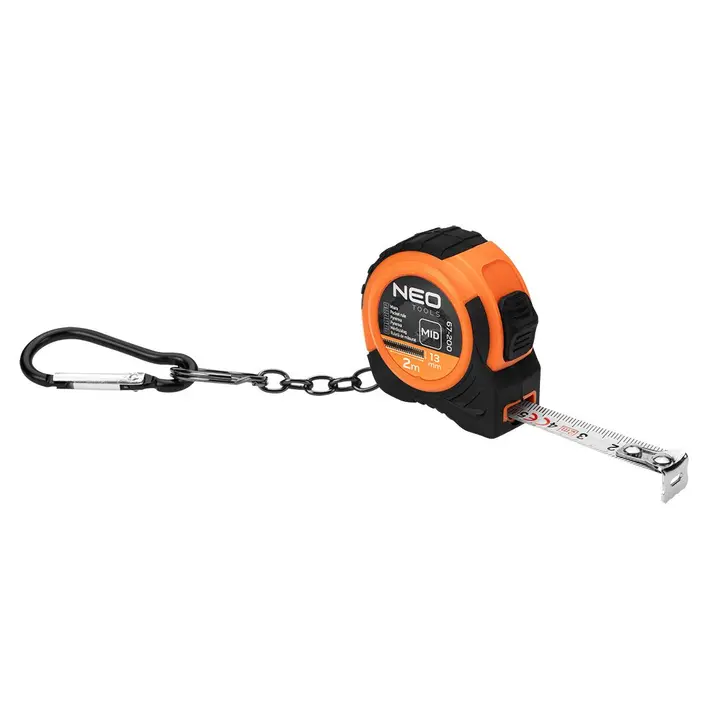 Mini anahtarlık şerit metre 2 m x 13 mm, 24'lü paket