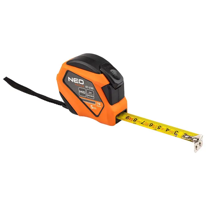 Çelik sarmalı şerit metre 5 m x 19 mm, inç