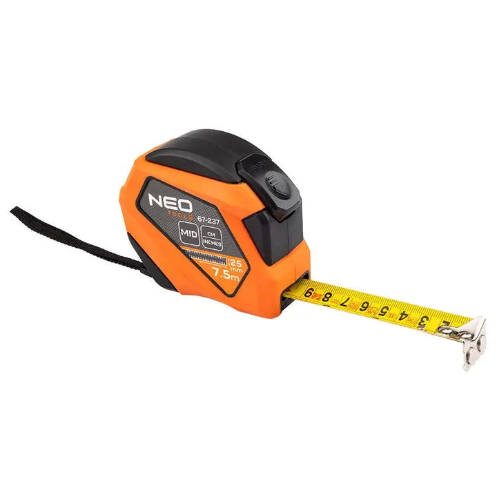 Sarmalı çelik şerit metre 7.5 m x 25 mm, inç