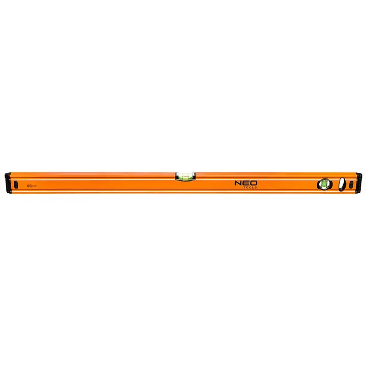 Alüminyum su terazisi 80 cm, 2 hava kabarcığı, 1 frezelenmiş yüzey